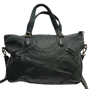 black Liesbekind leather hand bag | shoulder bag | crossbody bag